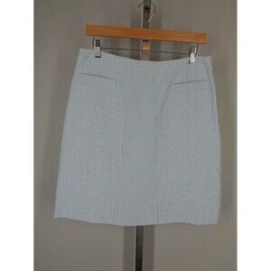 Brooks Brothers Blue White Textured Skirt Size 8 New